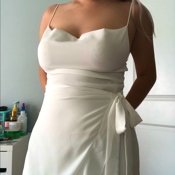 Positano Chiffon Tie Dress in Ivory - Picture 2 of 5